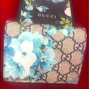 Gucci Supreme Blooms card case/wallet NWT